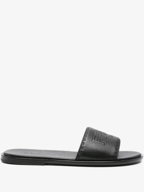 FENDI Roma embossed-logo leather sandals