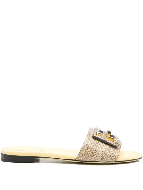 FENDI Sandalen mit Schlangenleder-Print