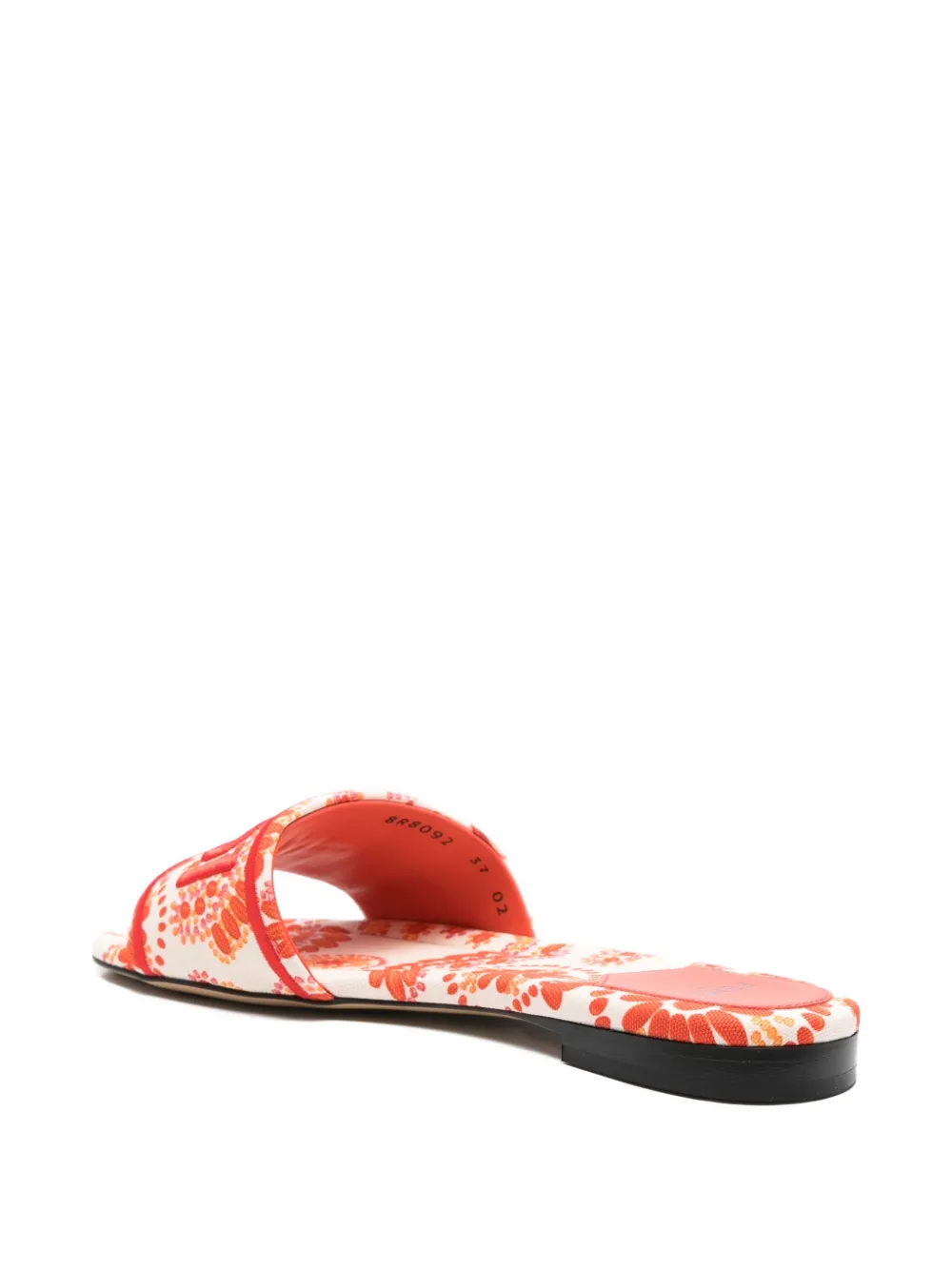 FENDI logo-embroidered slides Neutrals