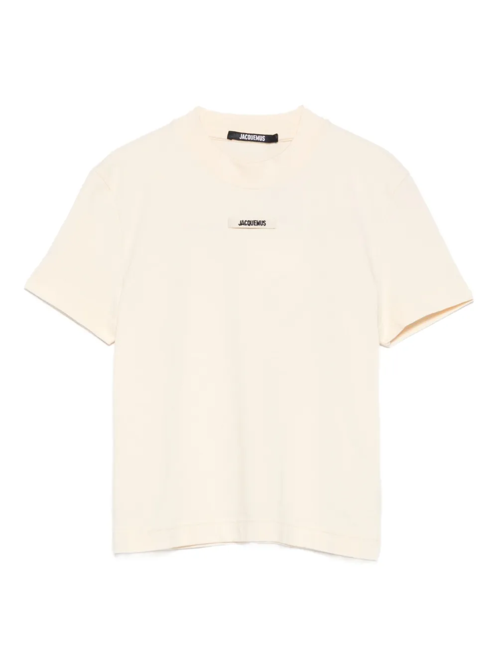 Jacquemus logo-plaque cotton T-shirt | Neutrals | Image 1