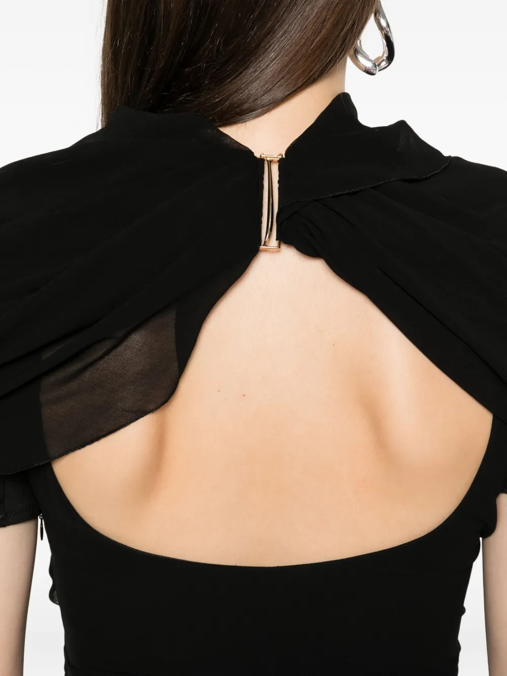 Jacquemus The Castagna gedrapeerde mini-jurk Zwart