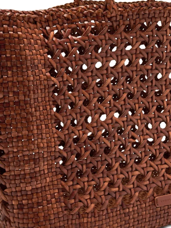 Loeffler Randall Klara Leather Woven Tote Bag Brown FARFETCH UK