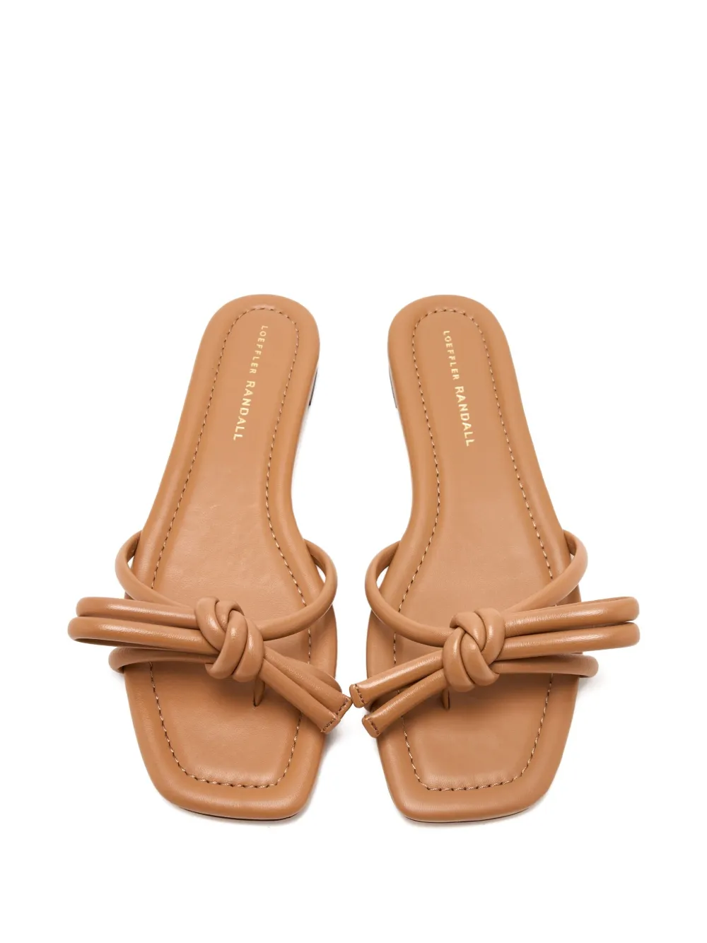 Loeffler Randall Hadley knotted-detail leather sandals Brown