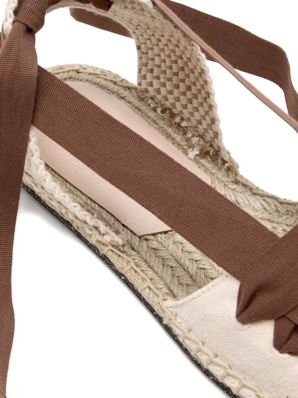 Loeffler Randall Wilson ribbon-lace espadrilles Beige