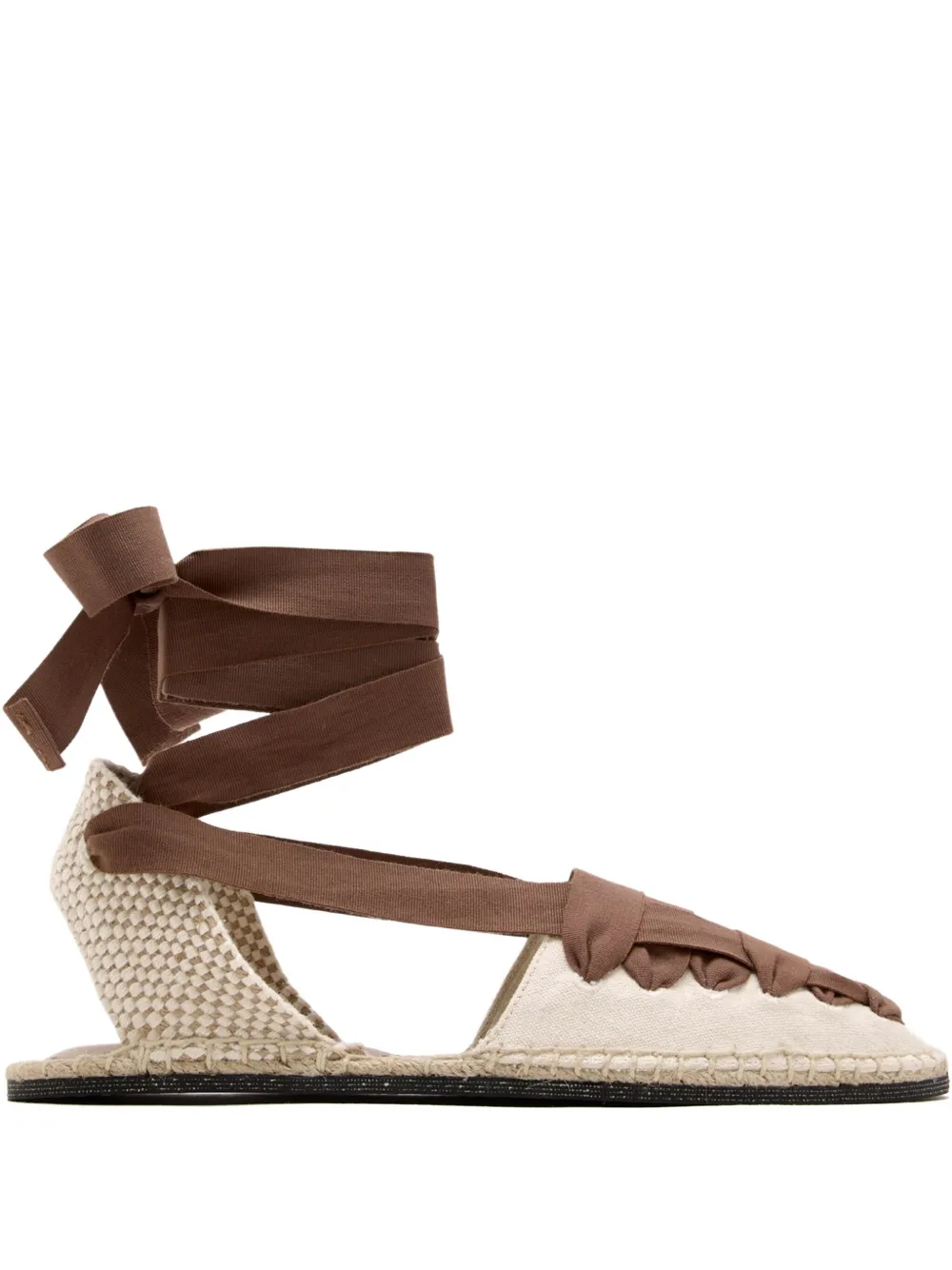 Loeffler Randall Wilson ribbon-lace espadrilles Beige