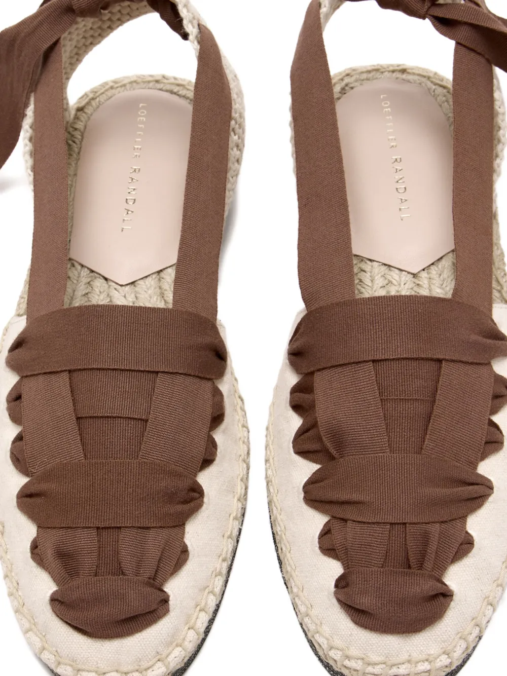 Loeffler Randall Wilson ribbon-lace espadrilles Beige
