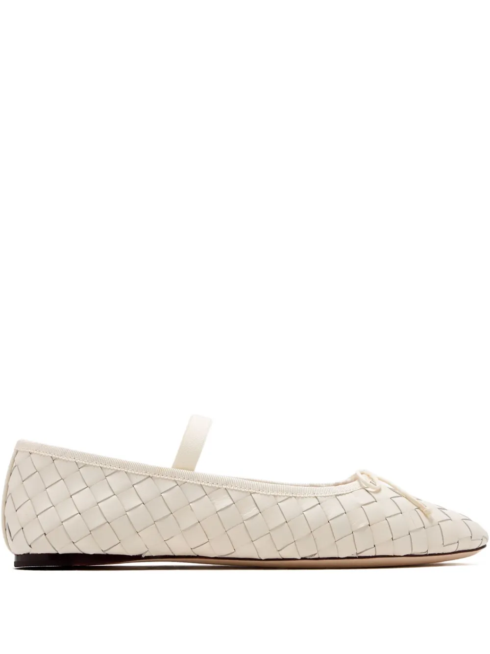 Loeffler Randall Leonie Woven Ballet Flats In Neutral