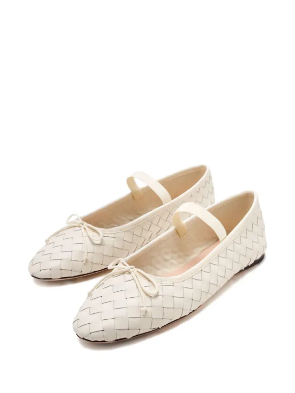 Loeffler Randall Leonie Woven Ballet Flats Neutrals FARFETCH NZ