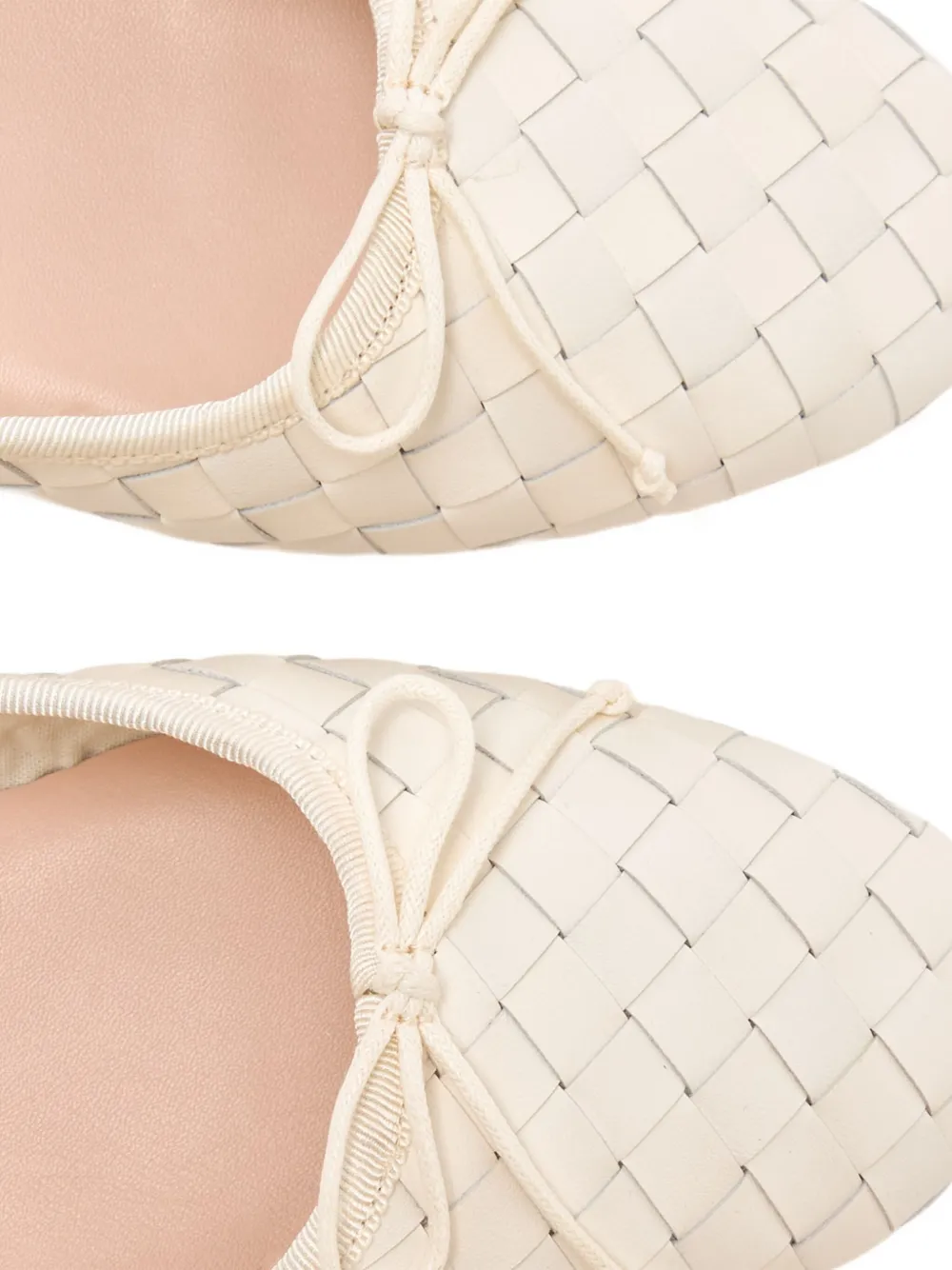 Loeffler Randall Leonie Woven Ballet Flats In Neutral