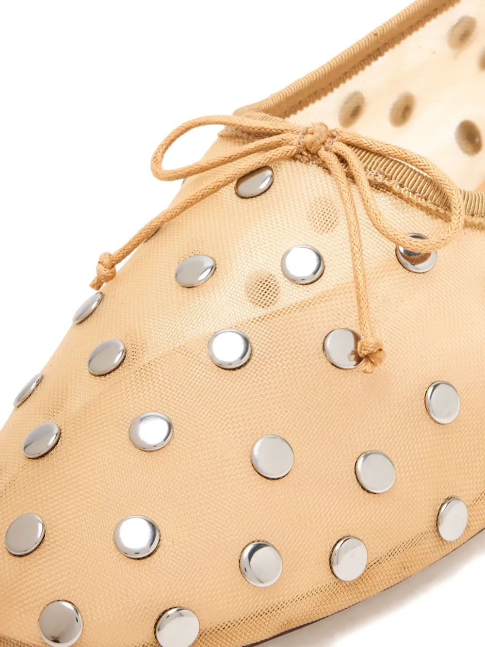 Loeffler Randall Landon ballerina's met studs Beige