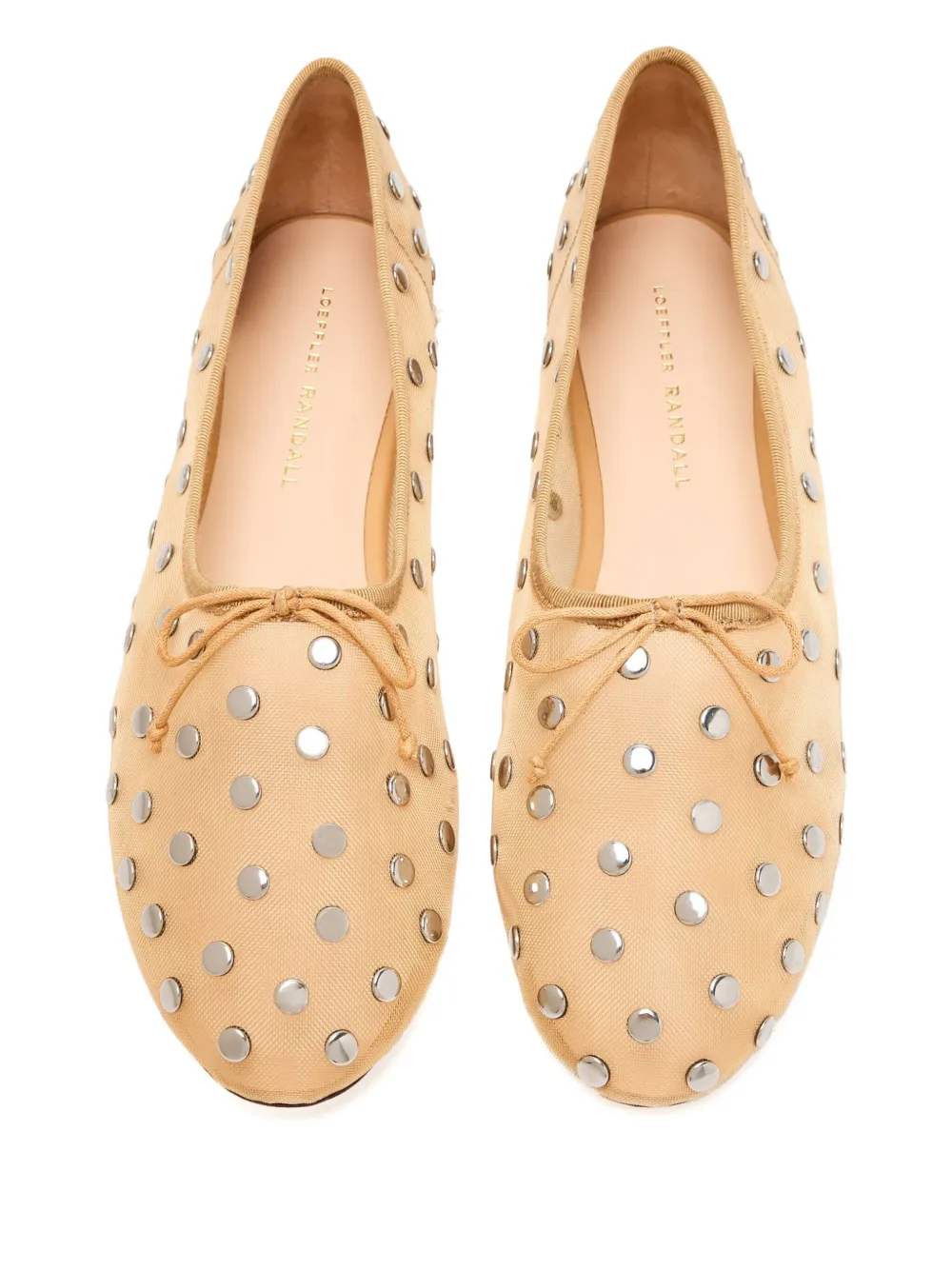 Loeffler Randall Landon ballerina's met studs Beige