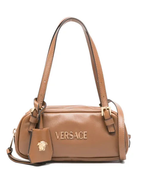 Versace logo-plaque top-handle bag