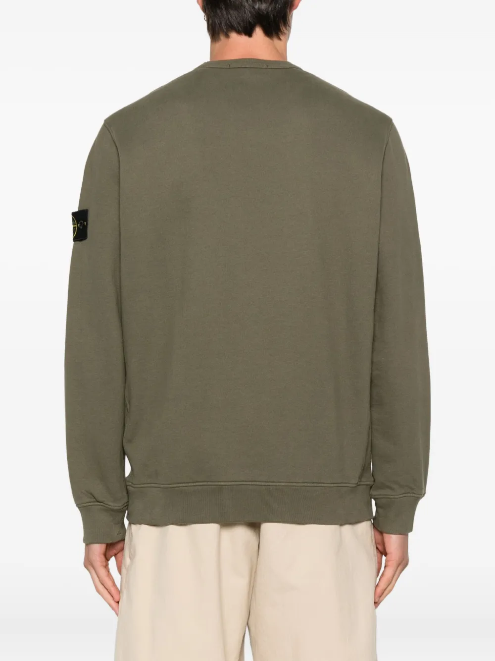 Stone Island Sweater met Compass-logopatch Groen
