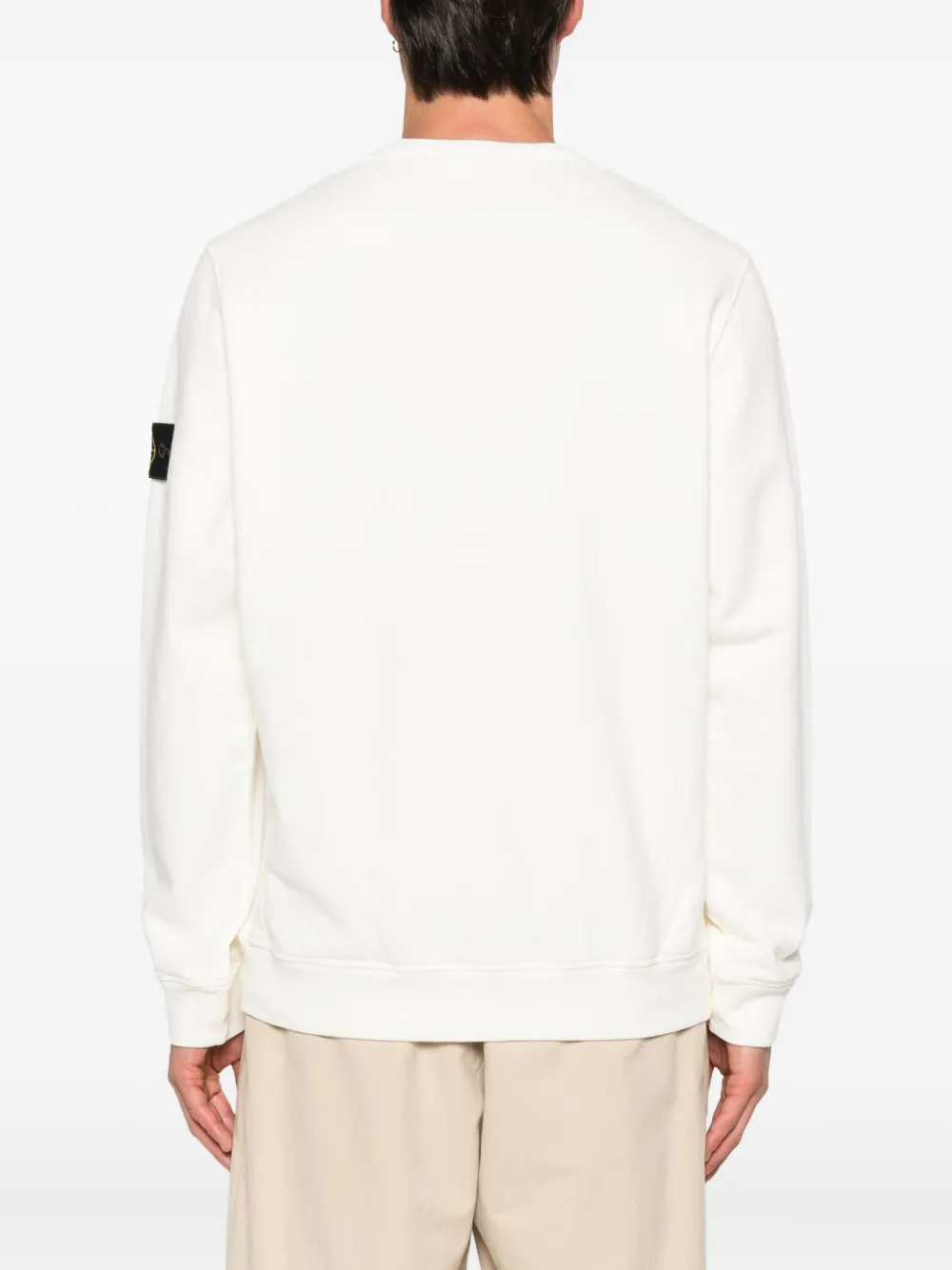 Stone Island Trui met geribbeld vlak en ronde hals Beige