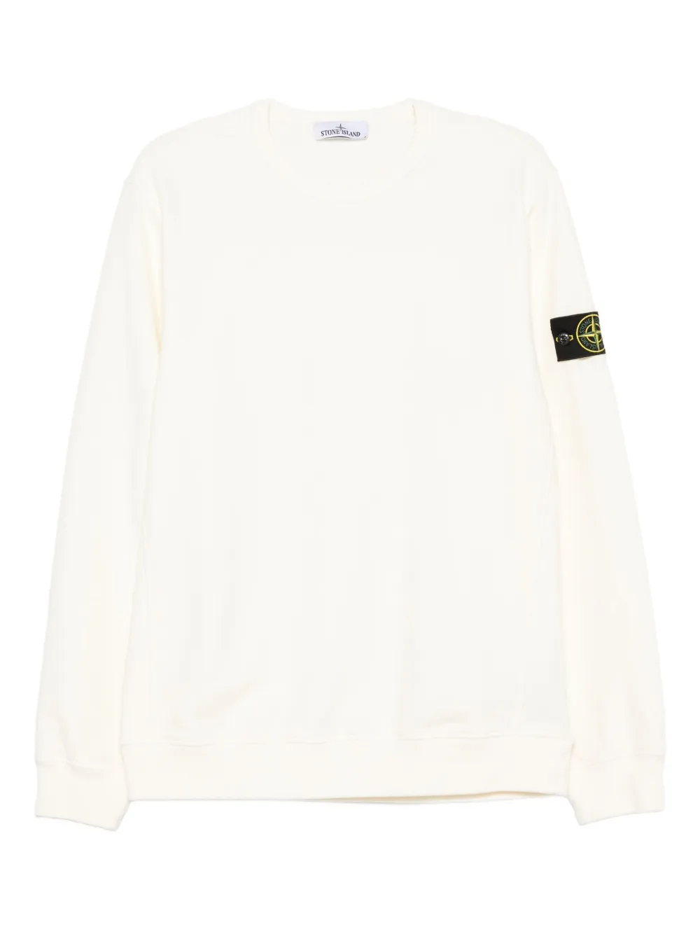 Stone Island Trui met geribbeld vlak en ronde hals Beige