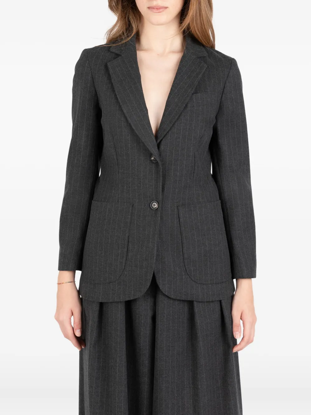 Société Anonyme pinstripe pocket blazer Grijs