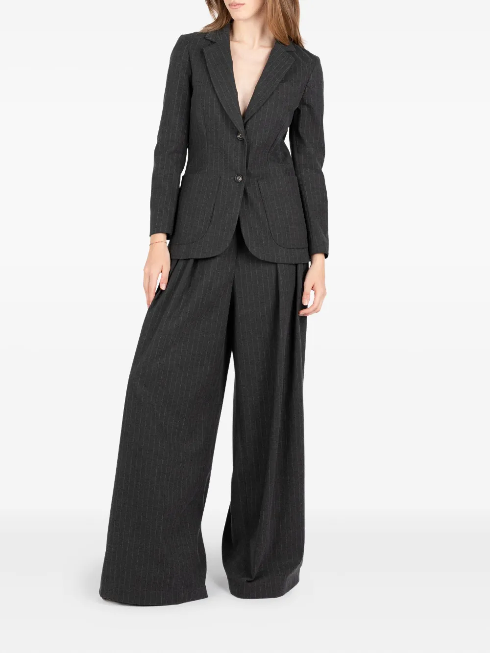 Société Anonyme pinstripe pocket blazer Grijs