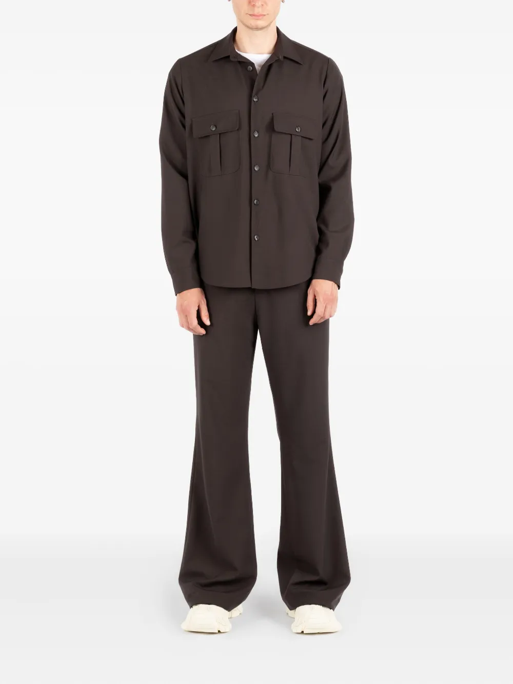 Société Anonyme Shirt met klepzak Bruin