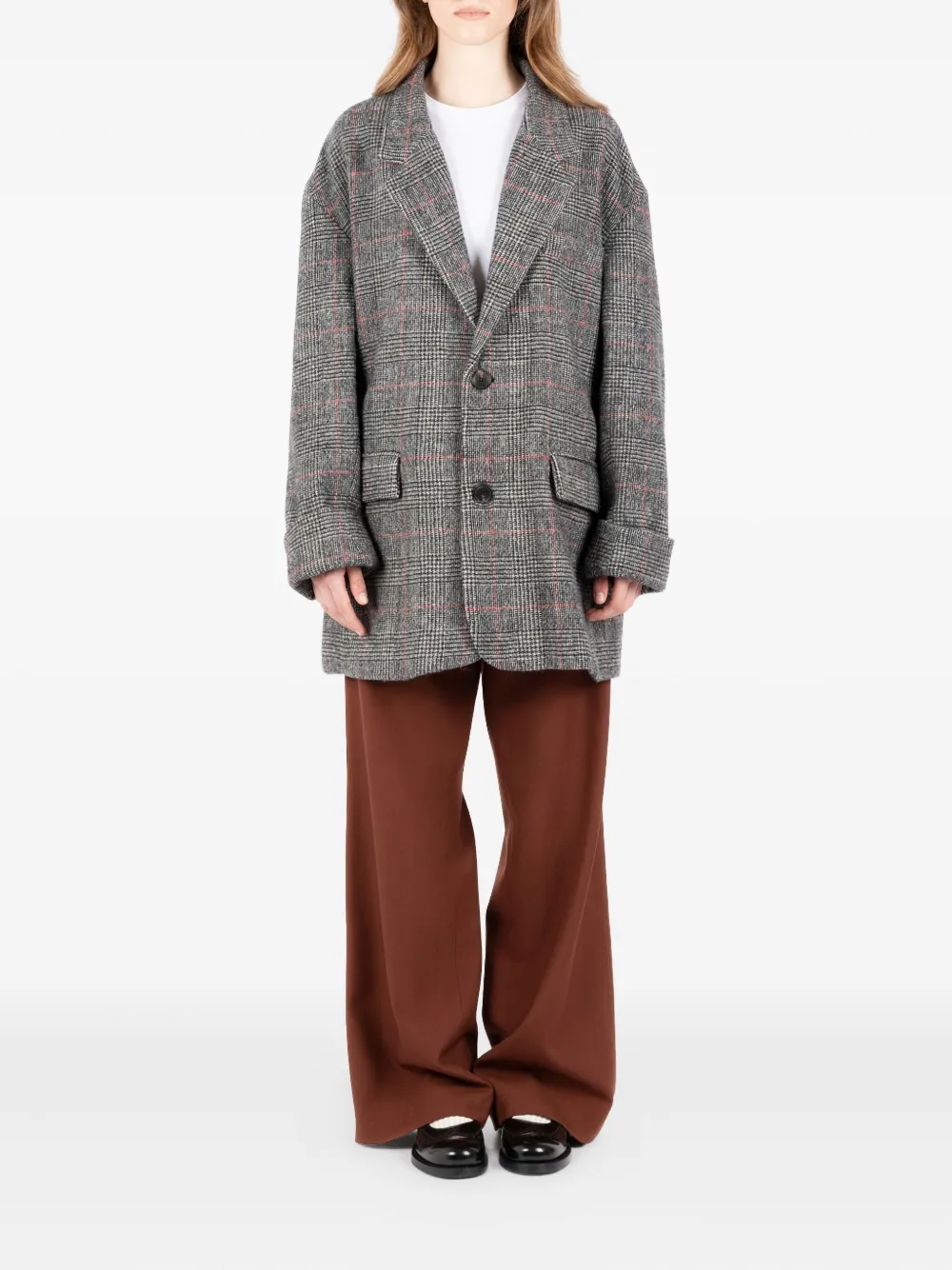 Société Anonyme Big Mama checked blazer Grijs