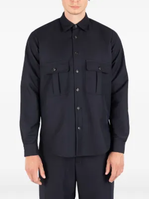 Studio Nicholson Texana Denim Shirt | Black | FARFETCH FI