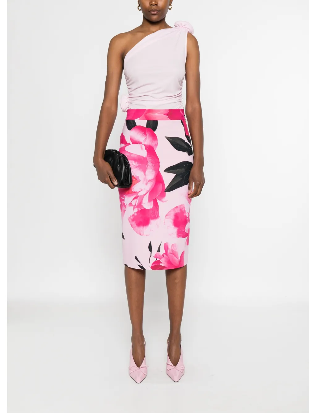 CHIARA BONI La Petite Robe Midi-jurk met bloemenprint Roze