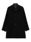 Herno button-fastening wool-blend coat - Black