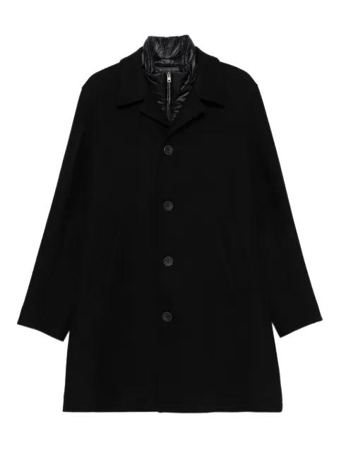 Herno button-fastening wool-blend coat
