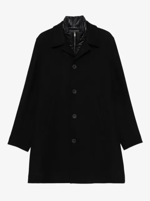 Herno button-fastening wool-blend coat