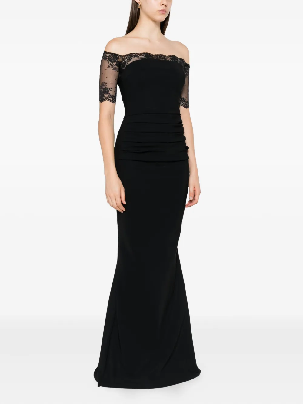 CHIARA BONI La Petite Robe Maxi-jurk met ruches Zwart