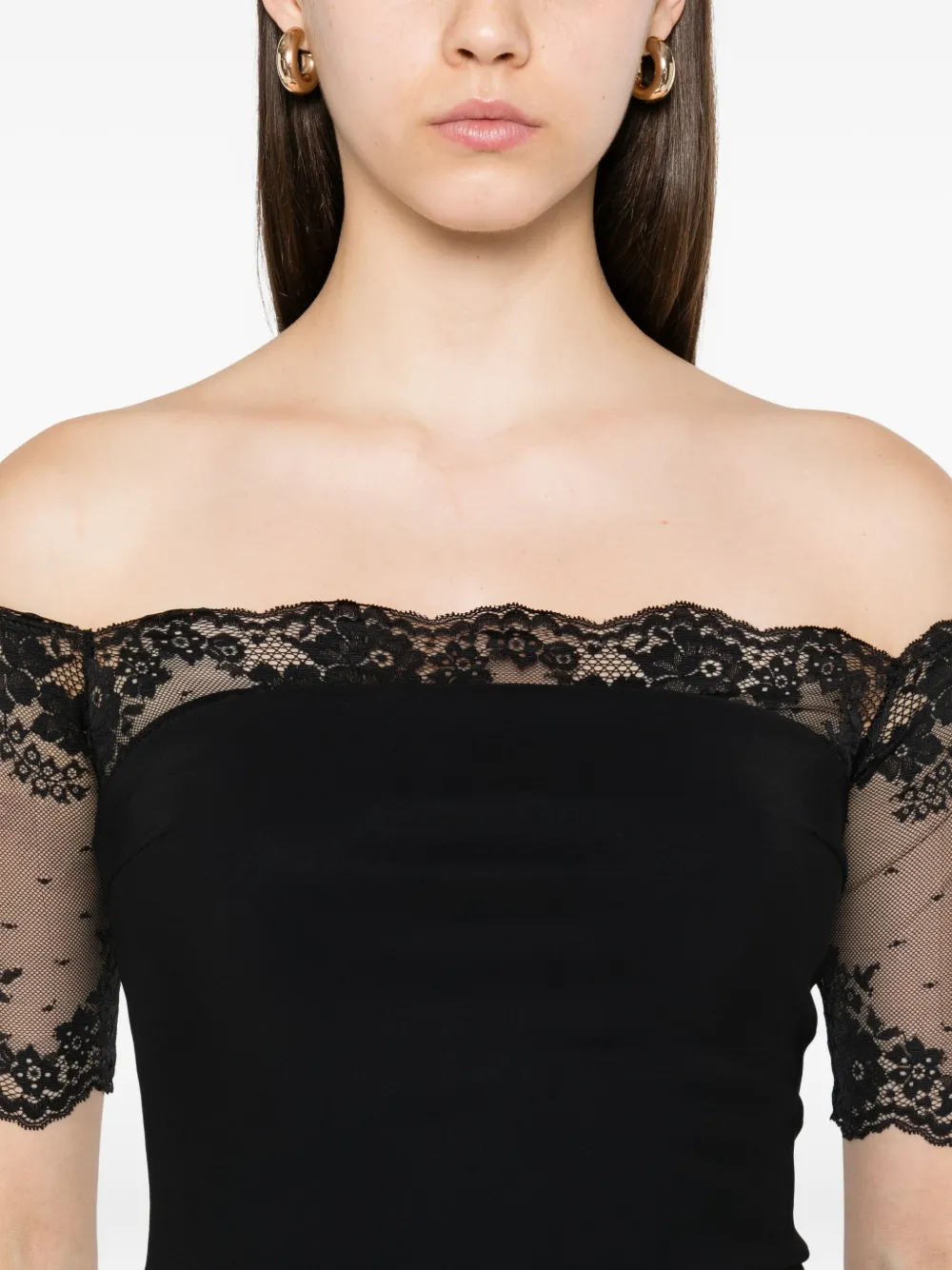 CHIARA BONI La Petite Robe Maxi-jurk met ruches Zwart