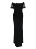 CHIARA BONI La Petite Robe V-neck ruched maxi dress - Black