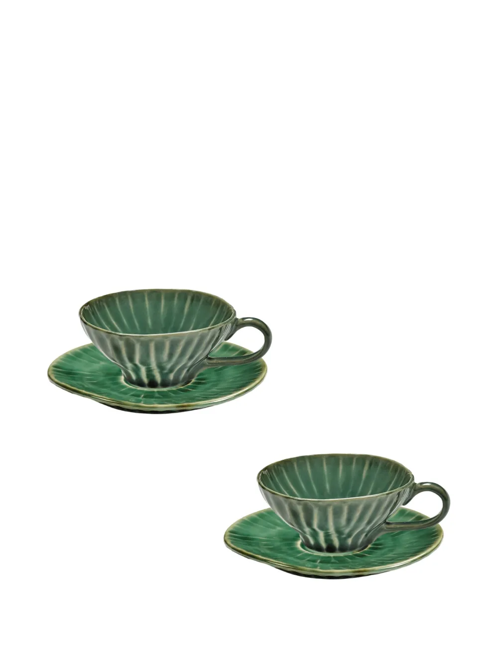 Serax Ribbed Teacup (set Of Wo) In Green