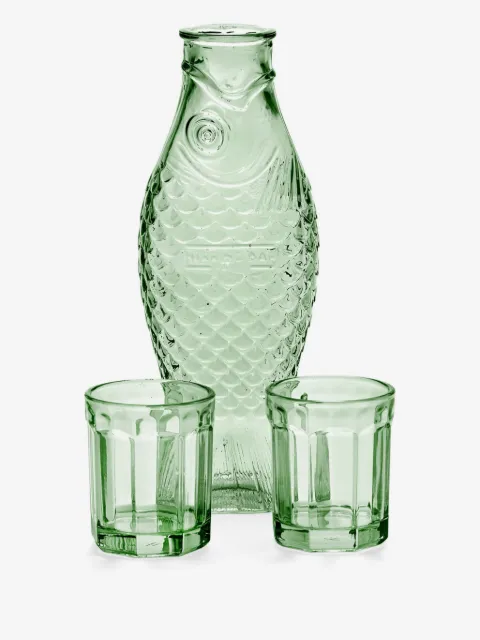Serax Fish and Fish carafe and glasses (set of three)