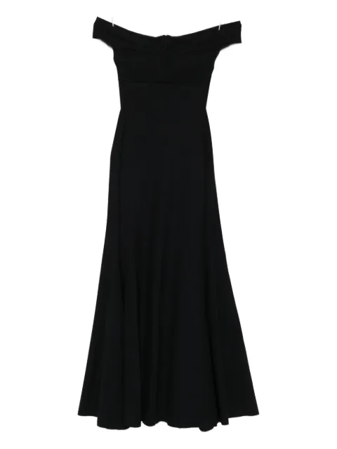 CHIARA BONI La Petite Robe off-shoulder flared midi dress