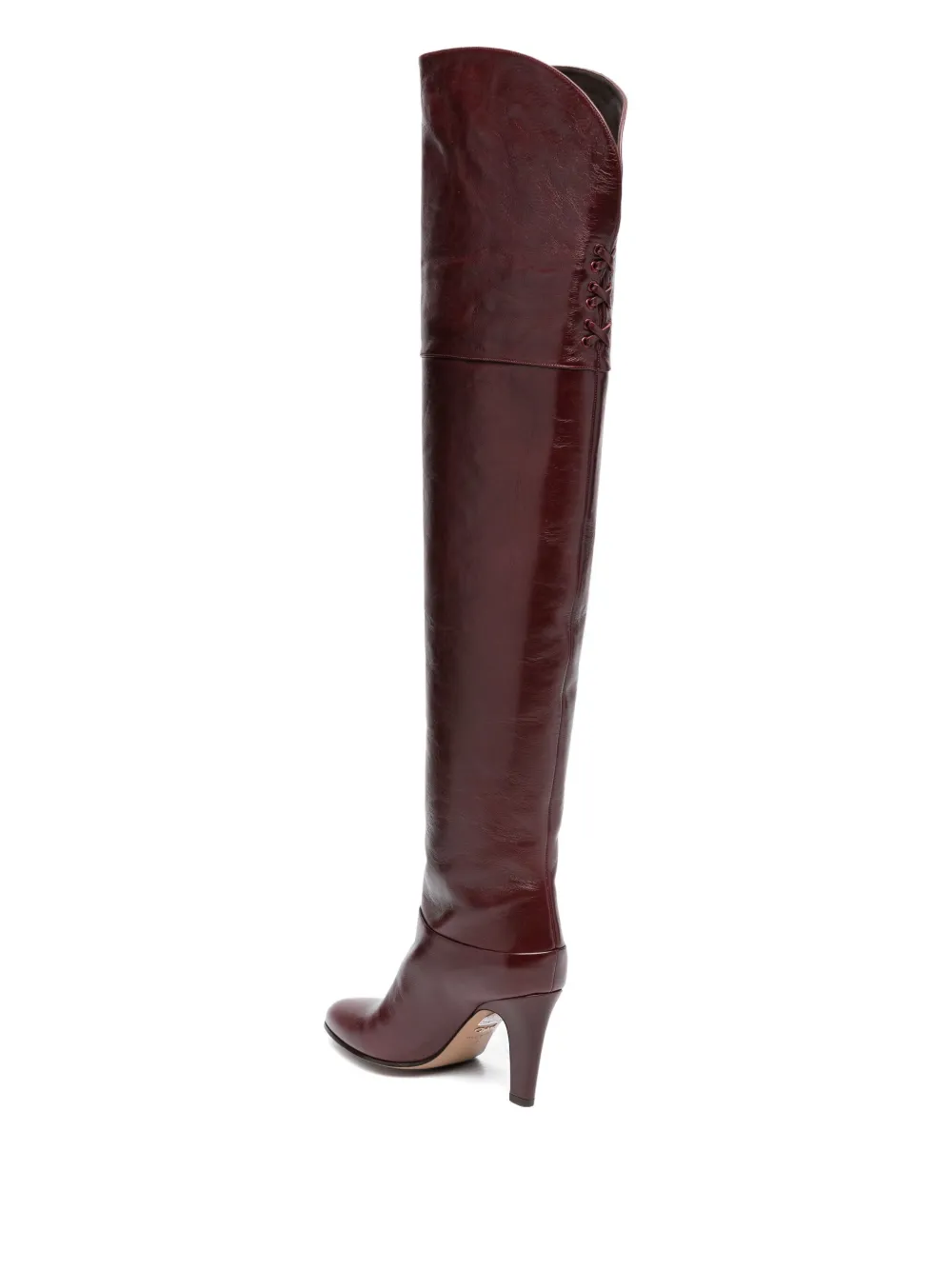 Chloé 90 mm Eve leren laarzen Rood