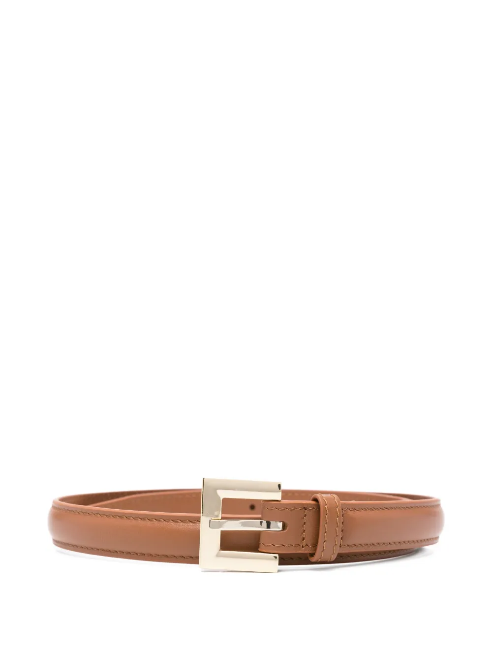 ANINE BING Nicola leather square-buckle belt | Brown | Image 1