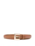ANINE BING Nicola leather square-buckle belt - Brown