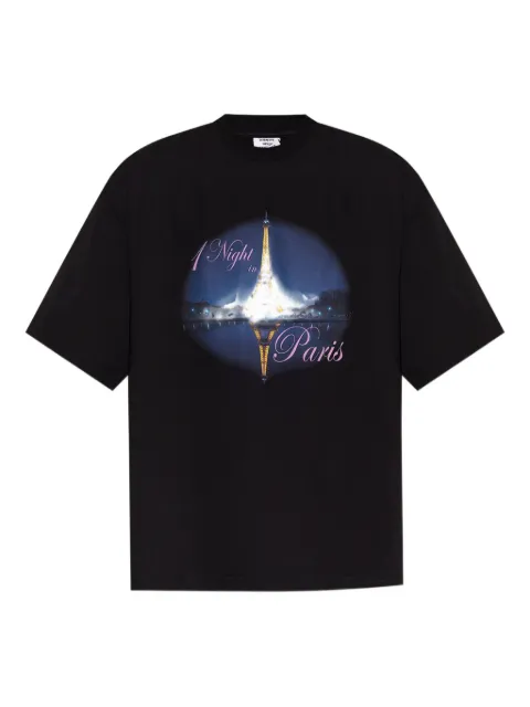 VETEMENTS T-Shirt mit Eiffelturm-Print