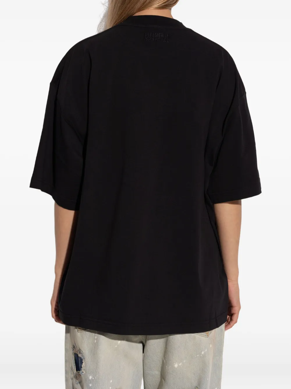 VETEMENTS T-shirt met Eiffel Tower-print Zwart