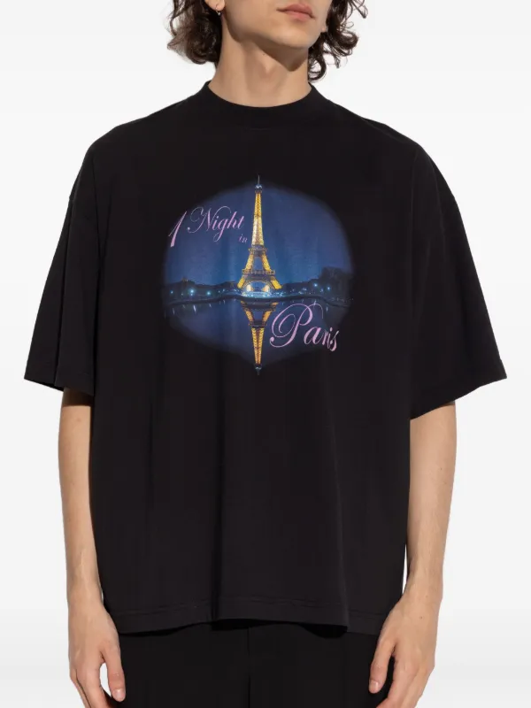 VETEMENTS エッフェルタワープリント Tシャツ | ブラック VETEMENTS エッフェルタワープリント Tシャツ | ブラック