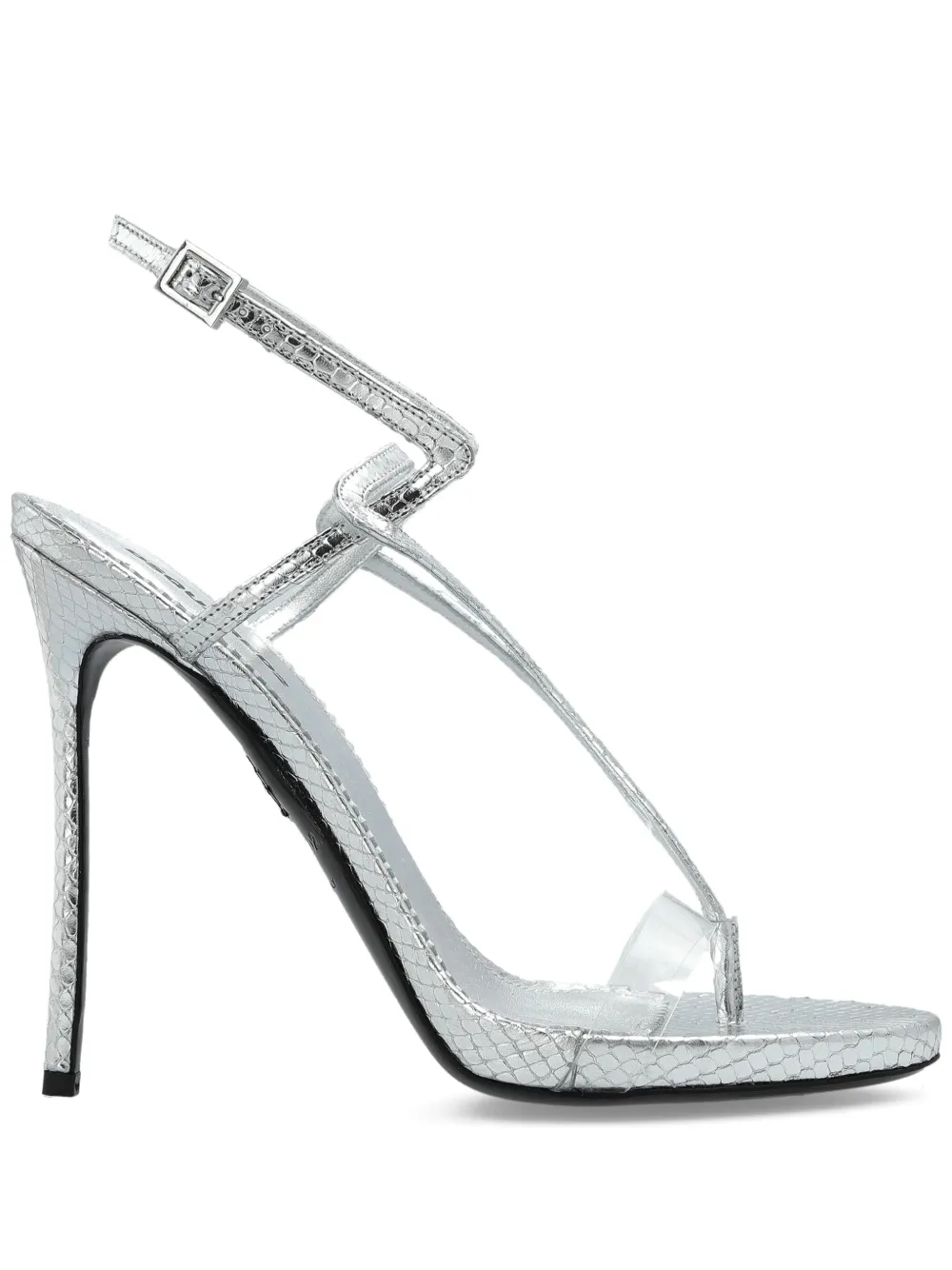 DSQUARED2 140mm leather heeled sandals Silver