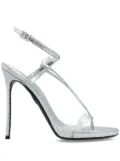 DSQUARED2 140mm leather heeled sandals - Silver