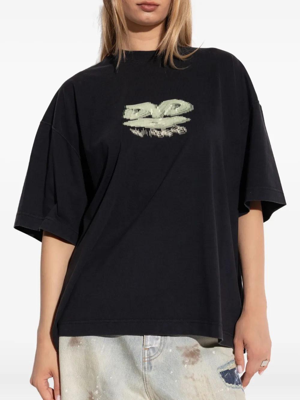 VETEMENTS T-shirt met print Zwart