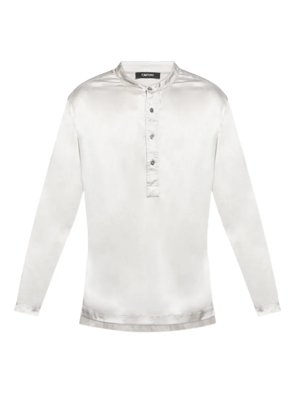 TOM FORD Overhemd van zijdemix Zilver