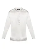 TOM FORD silk-blend pajama shirt - Silver