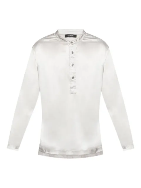 TOM FORD chemise de pyjama en soie mélangée
