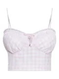 LoveShackFancy Amorana gingham-check top - Pink