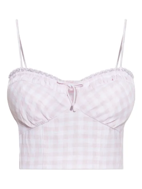LoveShackFancy Amorana gingham-check top