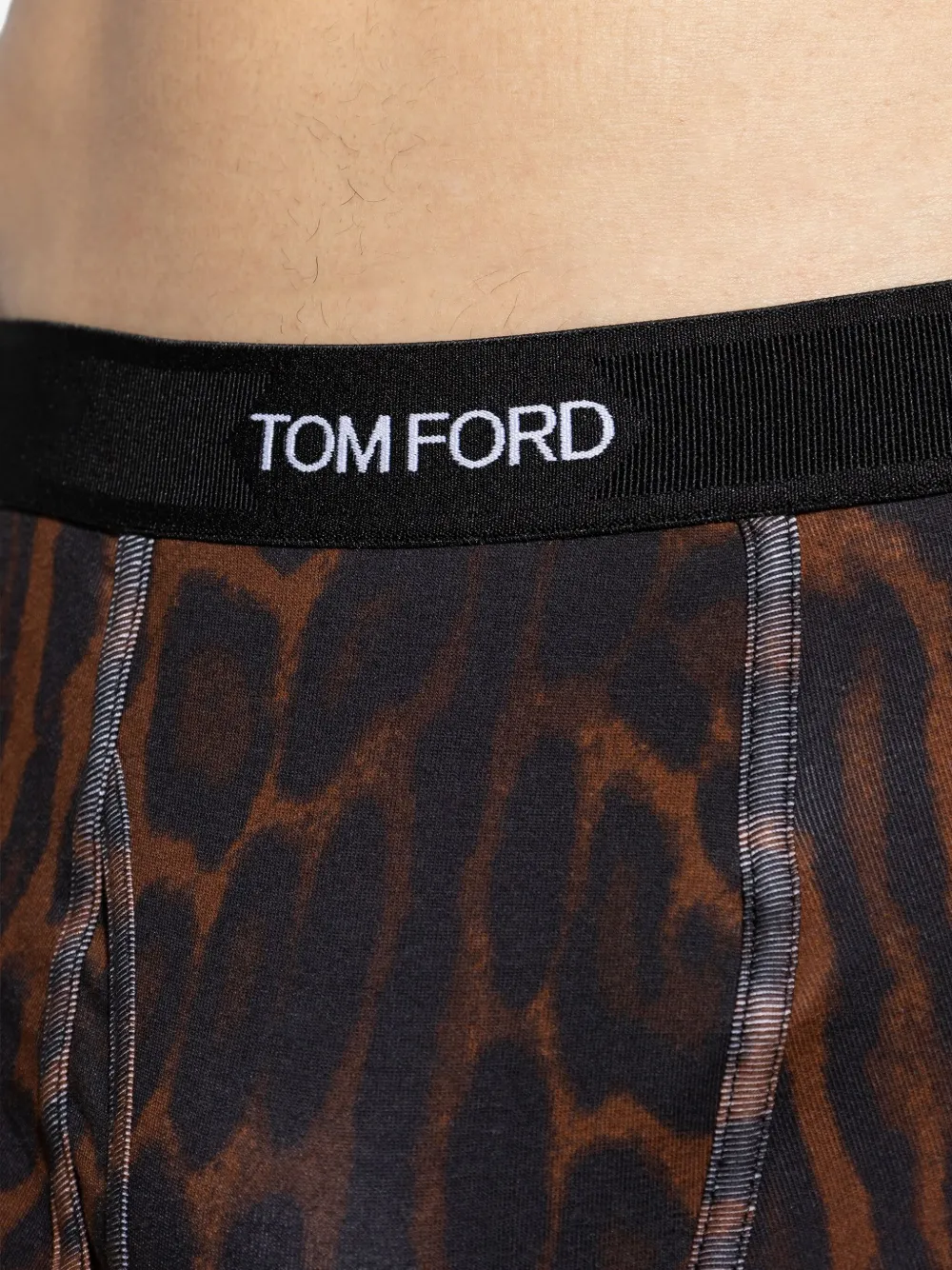 TOM FORD Boxershorts met luipaardprint Bruin