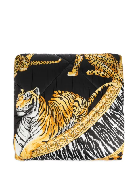 Versace tiger-cheetah print quilted duvet